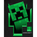 Black - Close up - Minecraft Childrens-Kids Inside Creeper Hoodie