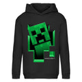 Black - Front - Minecraft Childrens-Kids Inside Creeper Hoodie