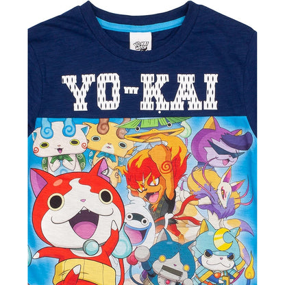 Navy - Back - Yo-Kai Watch Boys Panel T-Shirt