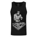 Black - Front - BNA78 Mens Gung Fu Scratch Bruce Lee Vest