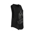 Black - Back - BNA78 Womens-Ladies Gung Fu Scratch Bruce Lee Tank Top