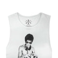 White - Side - BNA78 Womens-Ladies Gung Fu Scratch Bruce Lee Tank Top