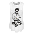 White - Front - BNA78 Womens-Ladies Gung Fu Scratch Bruce Lee Tank Top