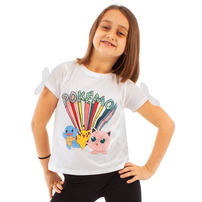 White - Back - Pokemon Girls Characters T-Shirt