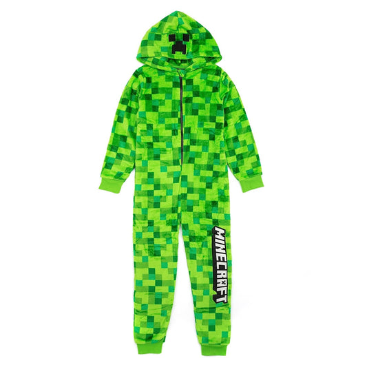 Green - Front - Minecraft Boys Creeper Pixel Bodysuit