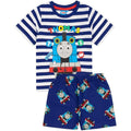 Navy - Front - Thomas & Friends Boys All-Over Print Short Pyjama Set