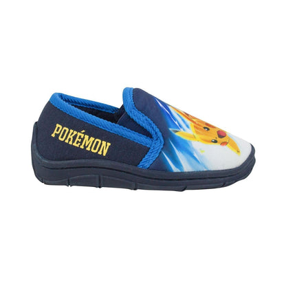 Navy-Blue-Yellow - Back - Pokemon Boys Pika Pikachu Slippers