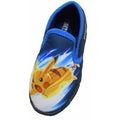 Navy-Blue-Yellow - Side - Pokemon Boys Pika Pikachu Slippers