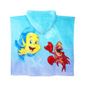 Blue - Back - The Little Mermaid Girls Swimsuit And Poncho Set