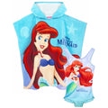 Blue - Front - The Little Mermaid Girls Swimsuit And Poncho Set