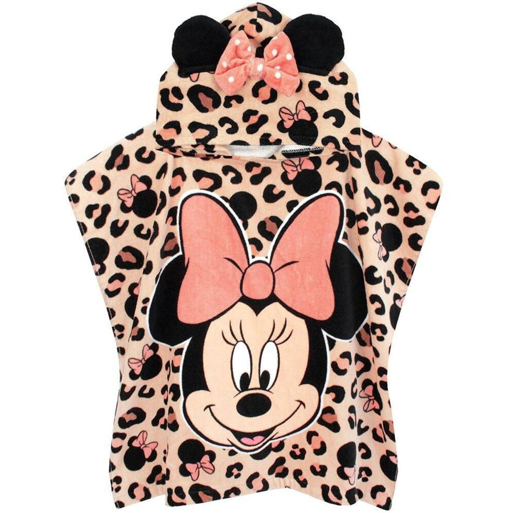 Pink - Pack Shot - Disney Girls Minnie Mouse Swimsuit And Poncho Set