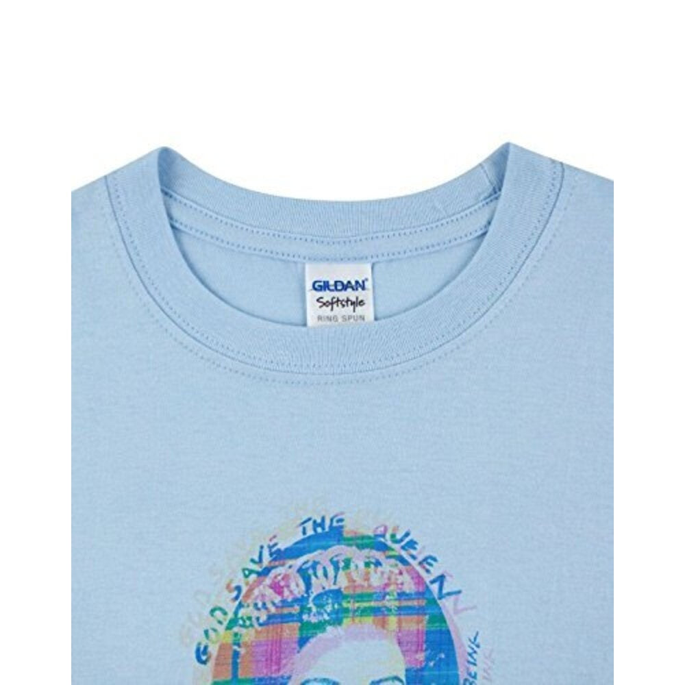 Blue - Back - Sex Pistols Boys Tartan T-Shirt