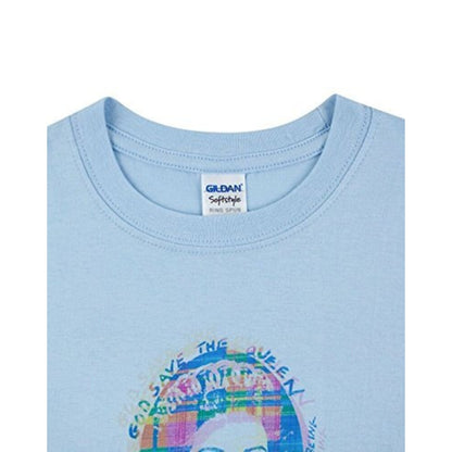 Blue - Back - Sex Pistols Boys Tartan T-Shirt