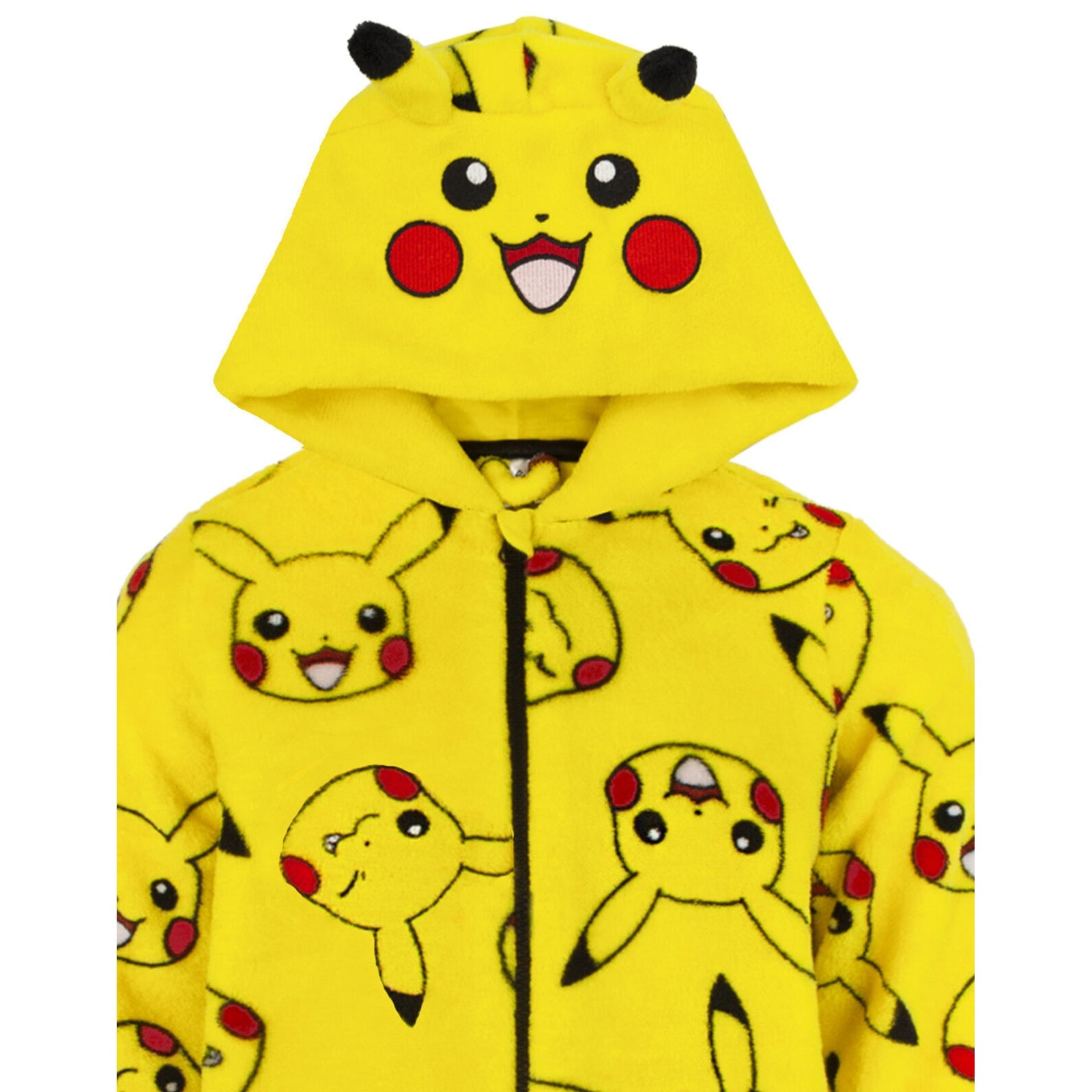 Yellow - Pack Shot - Pokemon Childrens-Kids Pikachu 3D Ears Sleepsuit