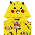 Yellow - Close up - Pokemon Childrens-Kids Pikachu 3D Ears Sleepsuit