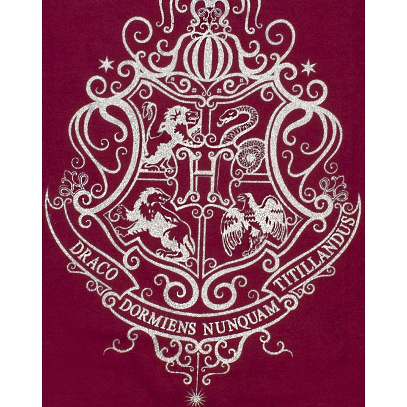 Burgundy - Pack Shot - Harry Potter Girls Glitter Short Pyjama Set