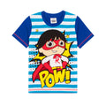 Blue - Back - Ryan´s World Childrens-Kids Superhero Short Pyjama Set