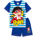 Blue - Front - Ryan´s World Childrens-Kids Superhero Short Pyjama Set