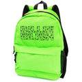 Green - Back - Rock Sax Bad Guy Billie Eilish Backpack