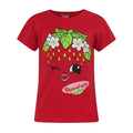 Bright Red - Side - Shopkins Girls Strawberry Kiss T-Shirt