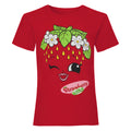 Bright Red - Front - Shopkins Girls Strawberry Kiss T-Shirt