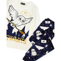 Off White-Navy - Side - Harry Potter Girls Hedwig Fleece Long Pyjama Set