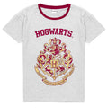 Red - Side - Harry Potter Womens-Ladies Hogwarts Crest Short Pyjama Set