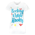 White - Front - Goodie Two Sleeves Womens-Ladies Feeling Knotty Twister T-Shirt