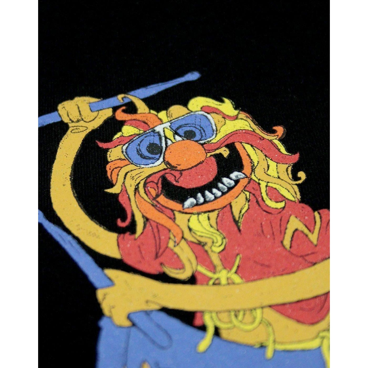 Black - Lifestyle - Worn Womens-Ladies Animal Drummer The Muppets T-Shirt