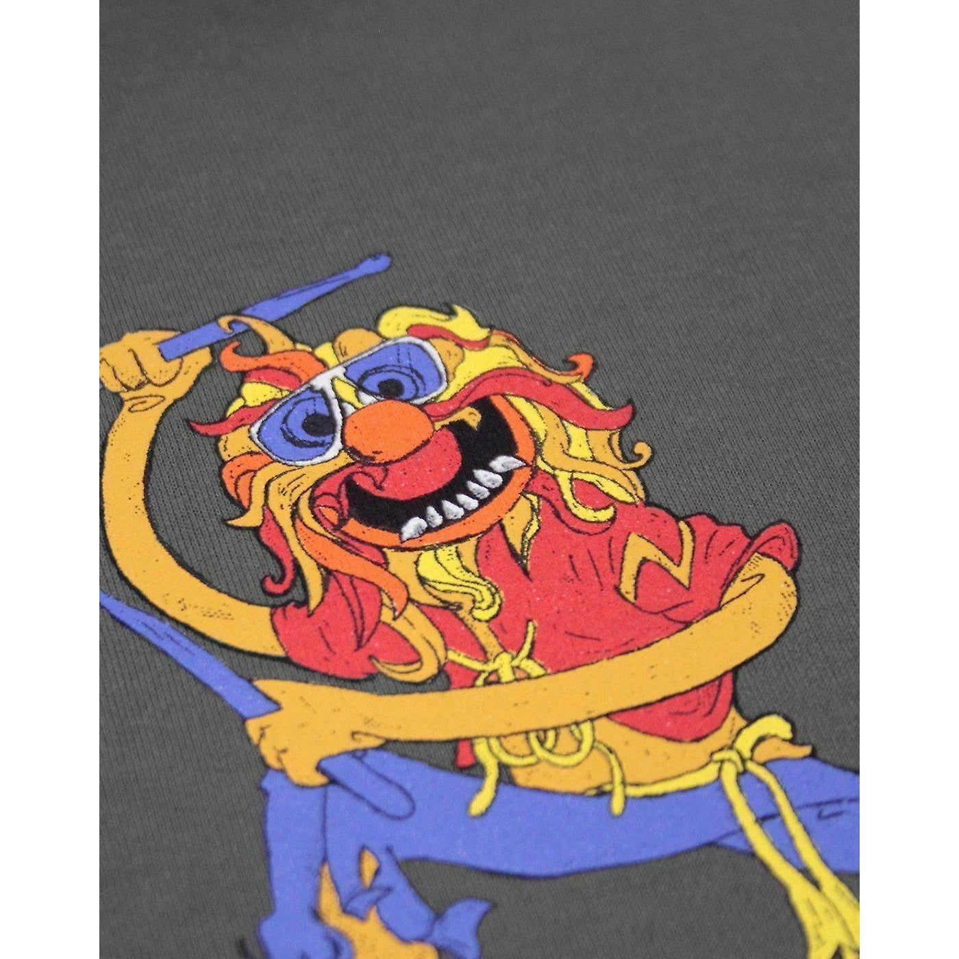 Charcoal - Lifestyle - Worn Womens-Ladies Animal Drummer The Muppets T-Shirt