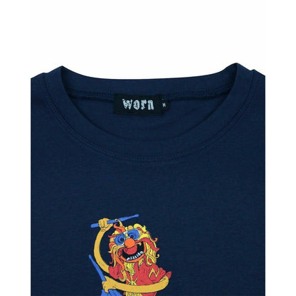 Blue - Back - Worn Womens-Ladies Animal Drummer The Muppets T-Shirt