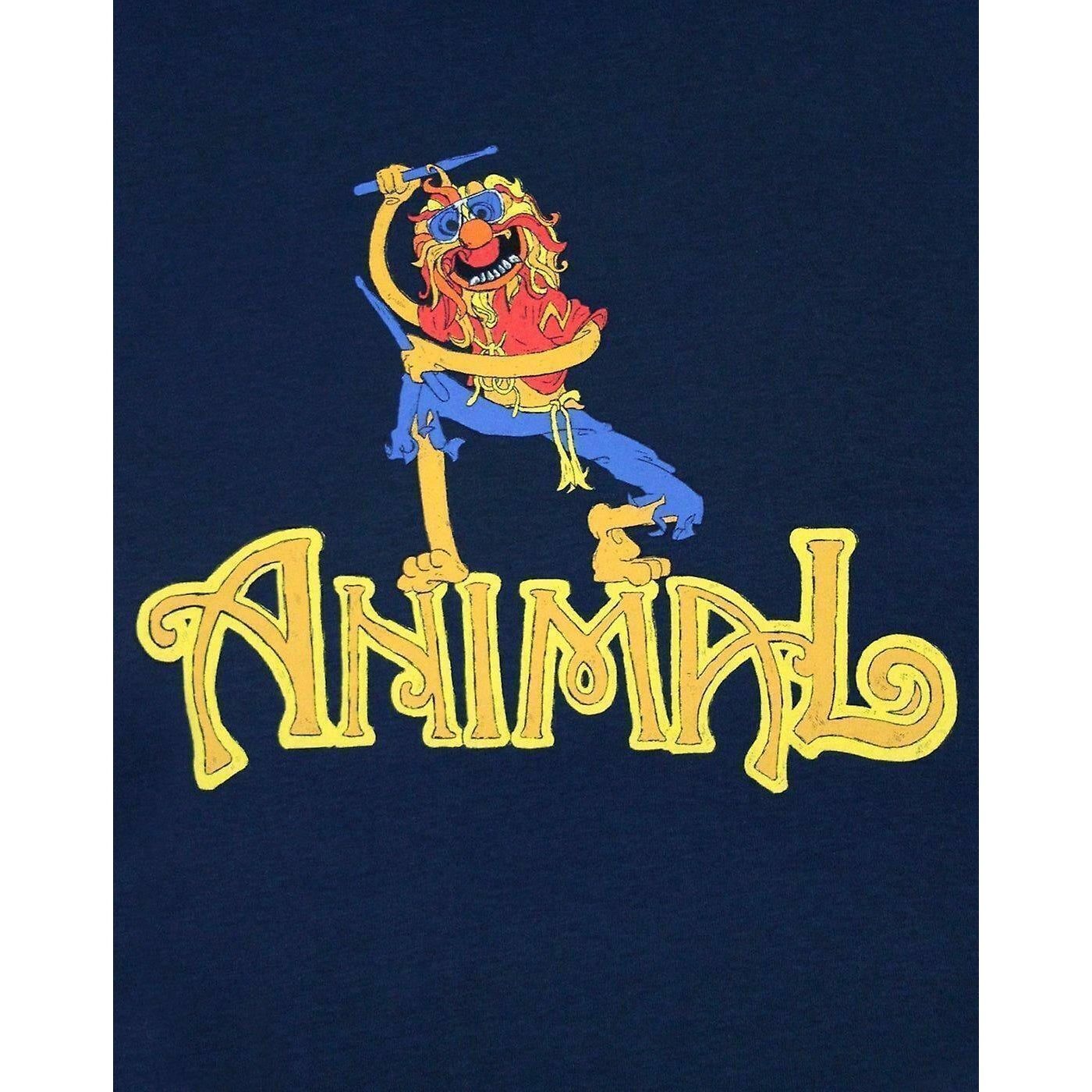 Blue - Side - Worn Womens-Ladies Animal Drummer The Muppets T-Shirt