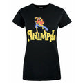 Black - Front - Worn Womens-Ladies Animal Drummer The Muppets T-Shirt