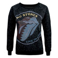 Black - Front - Amplified Womens-Ladies Zig Zag Lick The Rolling Stones Sweatshirt