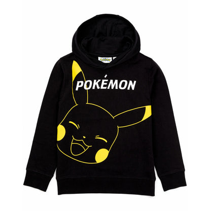 Black - Front - Pokemon Childrens-Kids Pikachu Hoodie