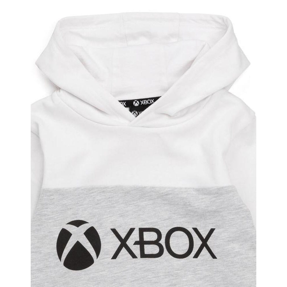 Grey-White - Close up - Xbox Boys Hoodie