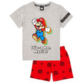 Grey-Red - Front - Super Mario Boys Short Pyjama Set