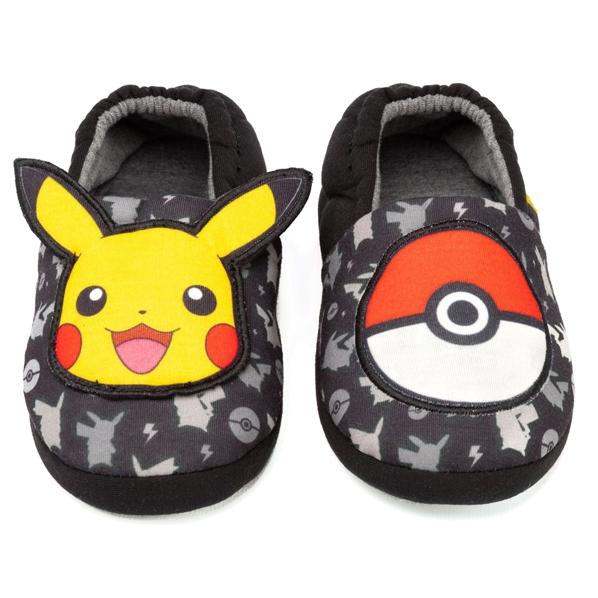 Black-Yellow-Red - Pack Shot - Pokemon Childrens-Kids Slippers
