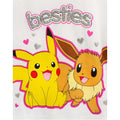 White-Pink-Yellow - Pack Shot - Pokemon Girls Besties Frill Short Pyjama Set