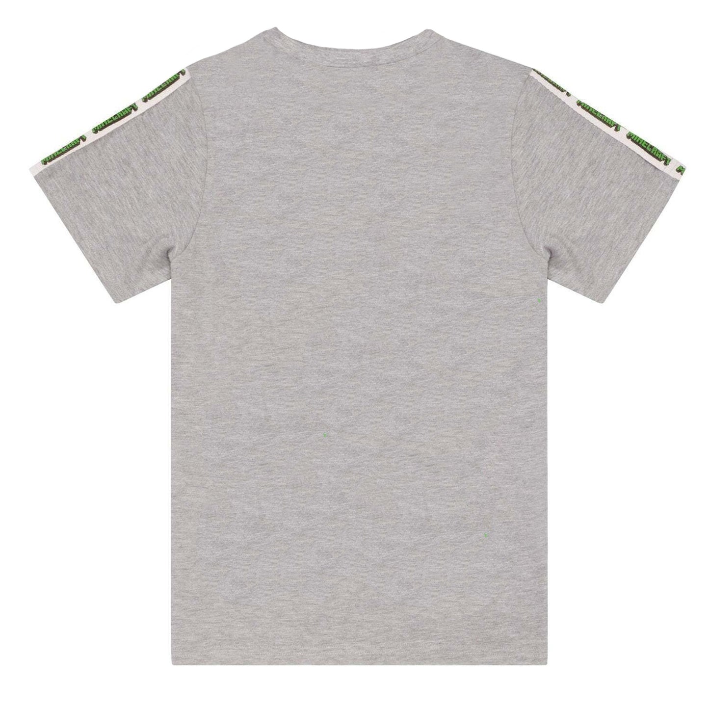 Green-Grey - Back - Minecraft Childrens-Kids Short Pyjama Set