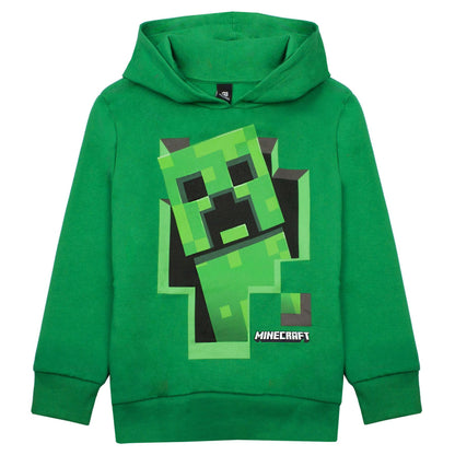 Green - Front - Minecraft Boys Inside Creeper Hoodie