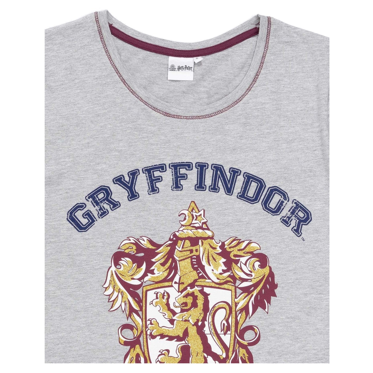 Grey-White-Maroon - Lifestyle - Harry Potter Womens-Ladies Gryffindor Long Pyjama Set