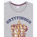 Grey-White-Maroon - Close up - Harry Potter Womens-Ladies Gryffindor Long Pyjama Set