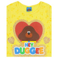 Yellow-Red-Brown - Lifestyle - Hey Duggee Girls Glitter Heart T-Shirt
