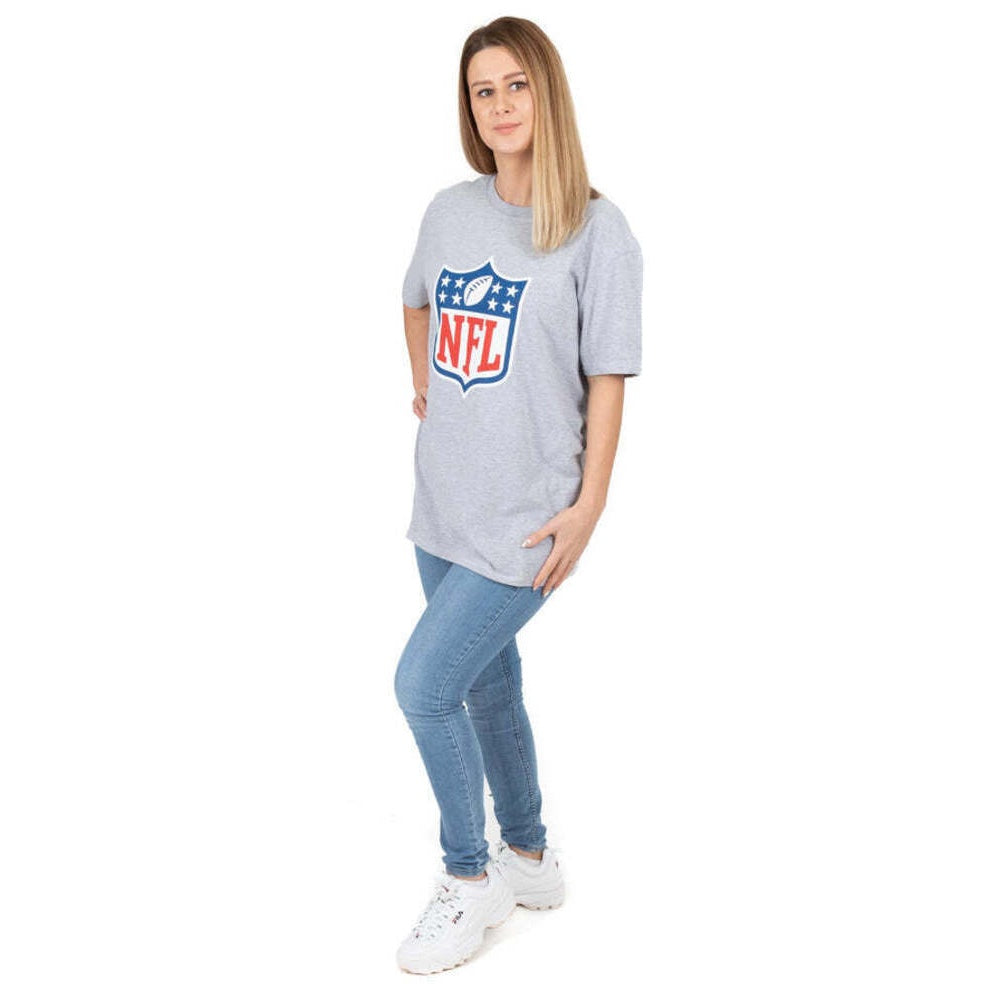 Grey-Blue-Red - Back - NFL Womens-Ladies Shield T-Shirt