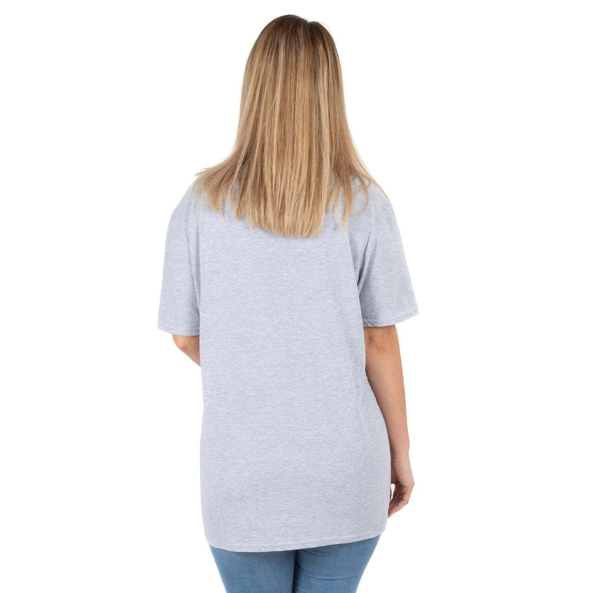 Grey-Blue-Red - Side - NFL Womens-Ladies Shield T-Shirt