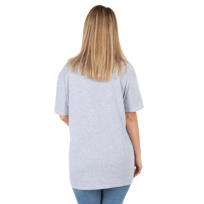 Grey-Blue-Red - Side - NFL Womens-Ladies Shield T-Shirt