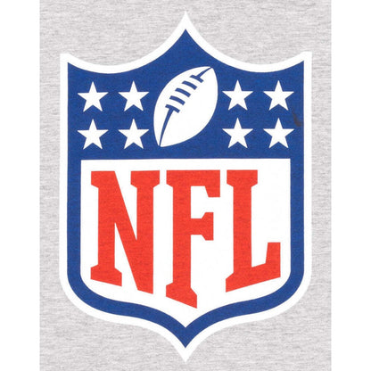 Grey-Blue-Red - Close up - NFL Womens-Ladies Shield T-Shirt