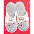 Cream-Grey - Side - Me To You Womens-Ladies Bear Slippers