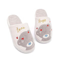 Cream-Grey - Lifestyle - Me To You Womens-Ladies Bear Slippers